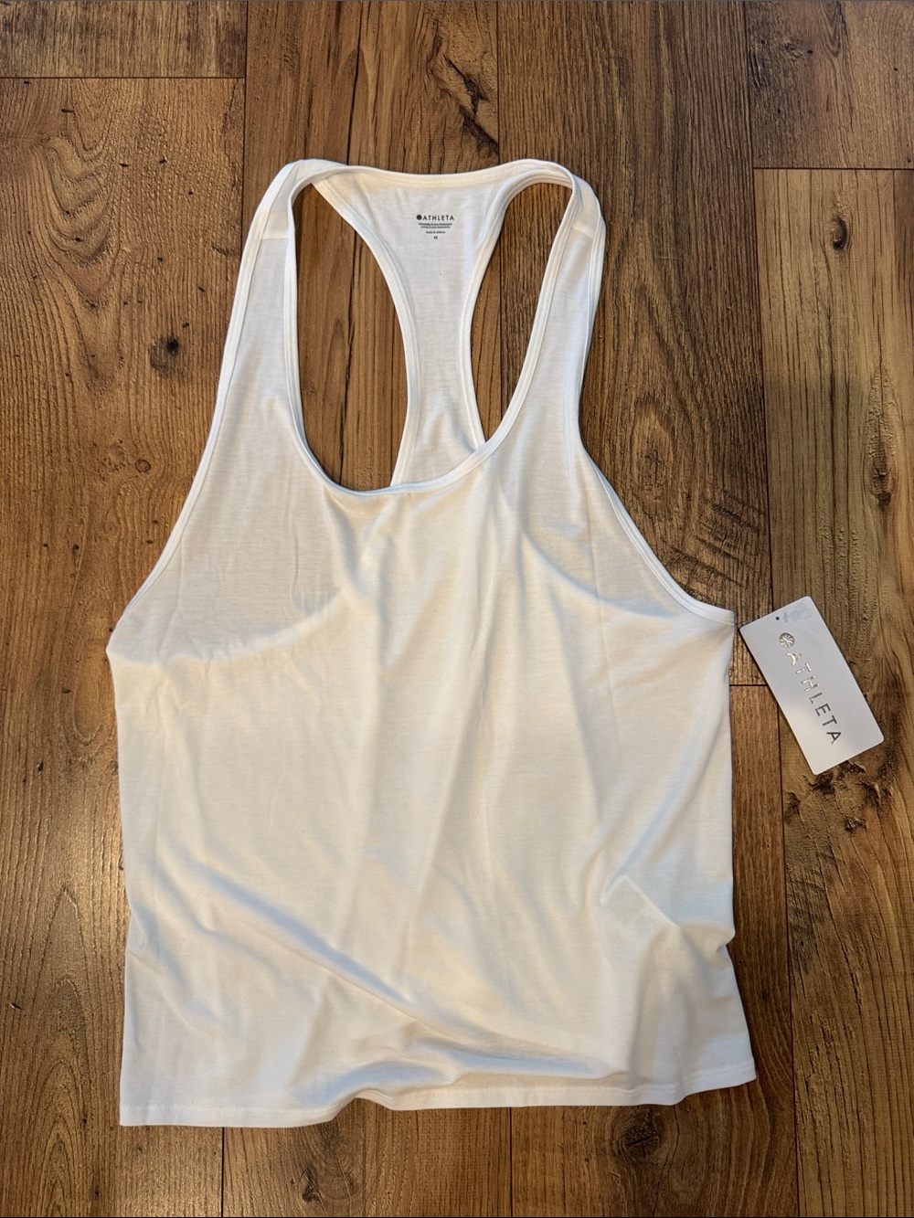 Athleta With Ease White Racerback Performance Tank